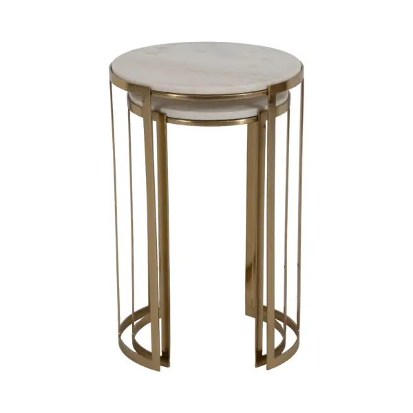 20556 20 22 Morwar Marble Top Accent Tables In White Set Of 2 By Sagebrook Home 4