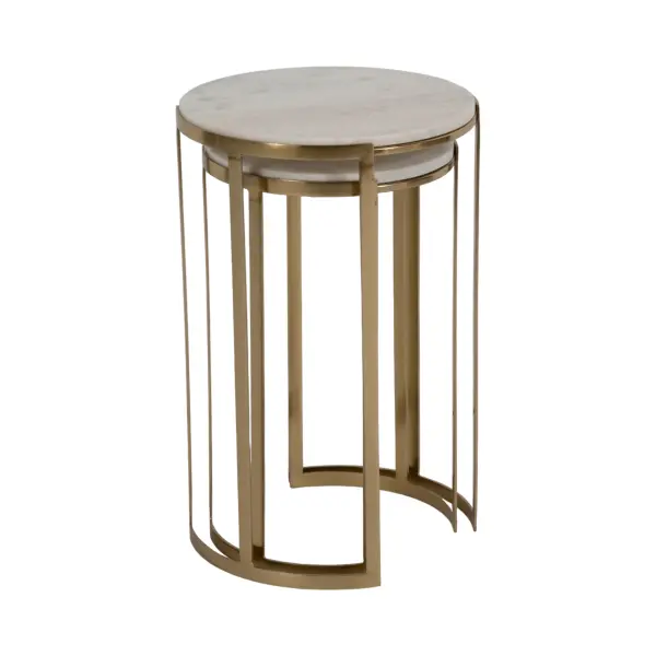20556 20 22 Morwar Marble Top Accent Tables In White Set Of 2 By Sagebrook Home 5