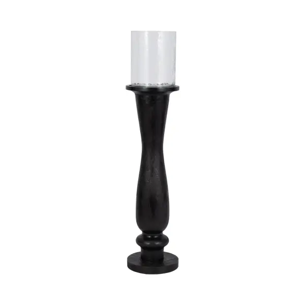20562-02 27" Traditional Hurricane On Pedestal in Black by Sagebrook Home