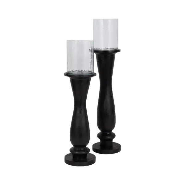 20562 02 27 Traditional Hurricane On Pedestal In Black By Sagebrook Home 7