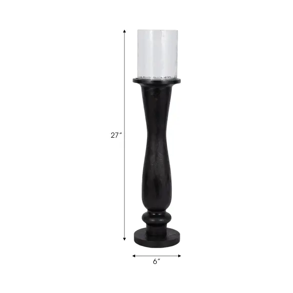 20562 02 27 Traditional Hurricane On Pedestal In Black By Sagebrook Home 9