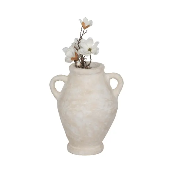 20655 01 24 Paper Mache Jug With Handles In White By Sagebrook Home 2