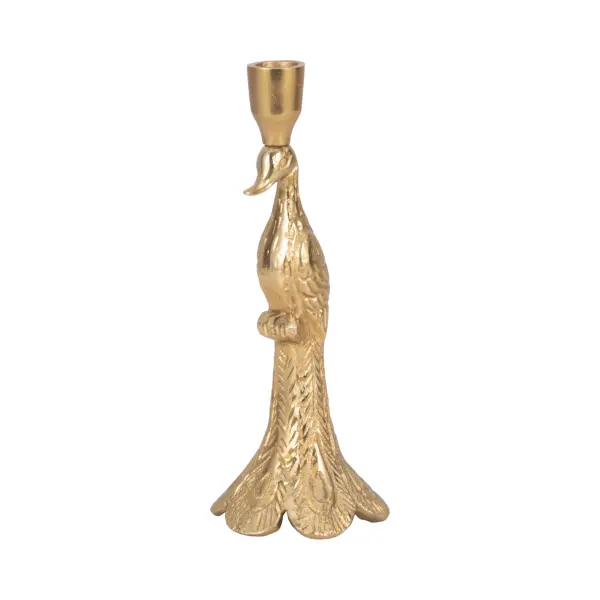 20720 10 Peacock Taper Candle Holder In Gold By Sagebrook Home 3