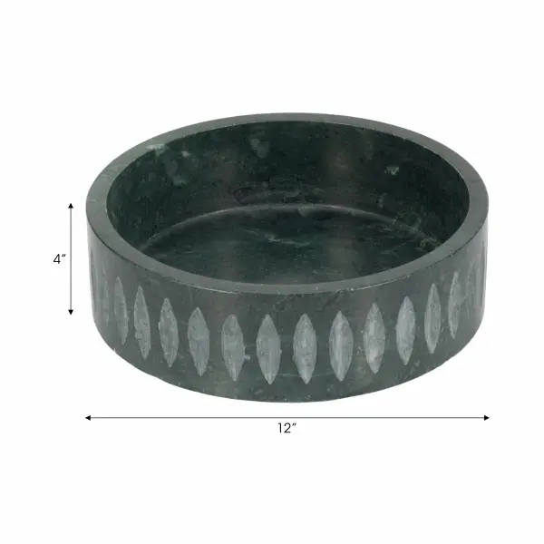 Ev19400 12 Rosalie Green Marble Bowl In Green By Elevarre 9