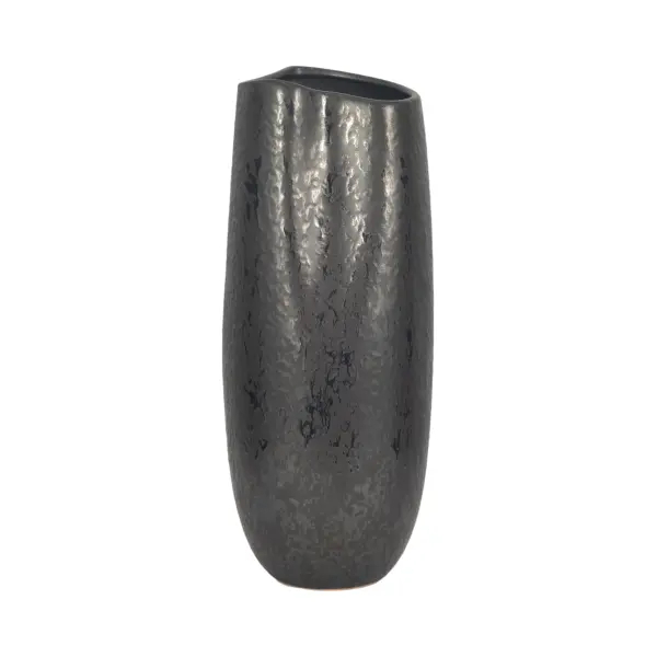 Ev20527 02 24 Maria Large Black Vase In Black By Elevarre 1