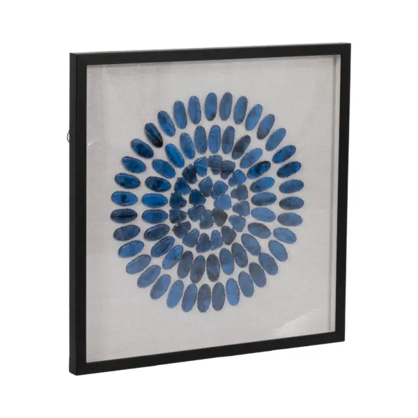 Ev70370 24 X24 Caspian Agate Shadow Box Wall Decor In Blue By Elevarre 2