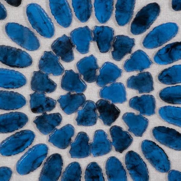 Ev70370 24 X24 Caspian Agate Shadow Box Wall Decor In Blue By Elevarre 4