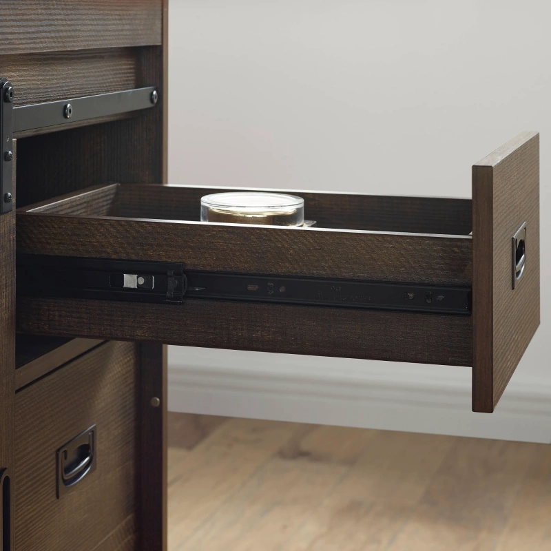 Rafter 54rb D Rafter 54 Double Bathroom Vanity With Engineered Stone Top In Rustic Brown 8