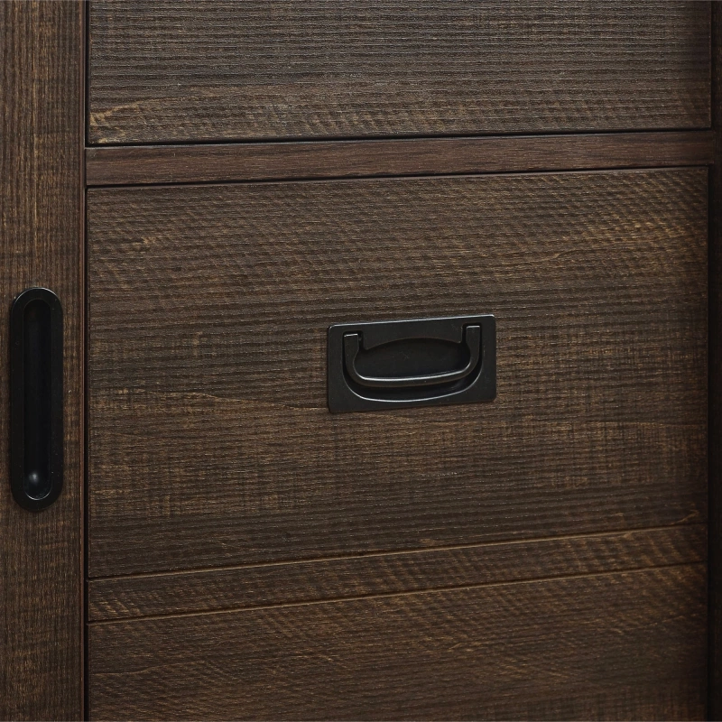 Rafter 54rb D Rafter 54 Double Bathroom Vanity With Engineered Stone Top In Rustic Brown 9
