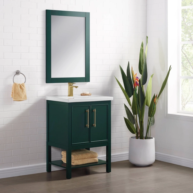 Taylor 24fg Taylor 24 Bathroom Vanity Ceramic Top In Forest Green 2