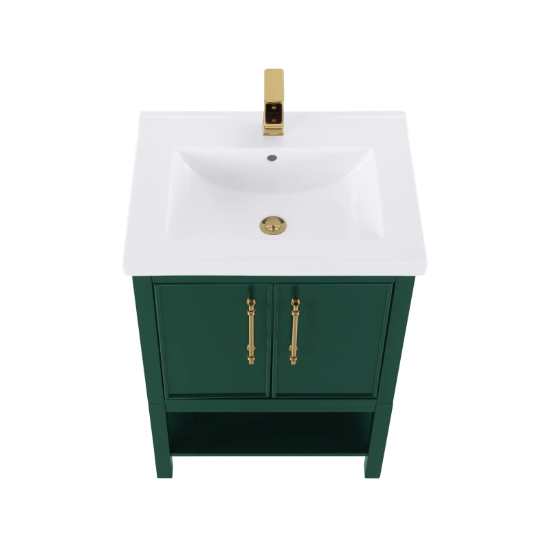 Taylor 24fg Taylor 24 Bathroom Vanity Ceramic Top In Forest Green 6