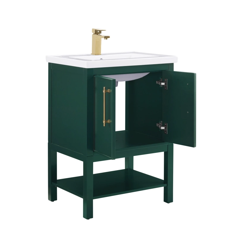 Taylor 24fg Taylor 24 Bathroom Vanity Ceramic Top In Forest Green 7