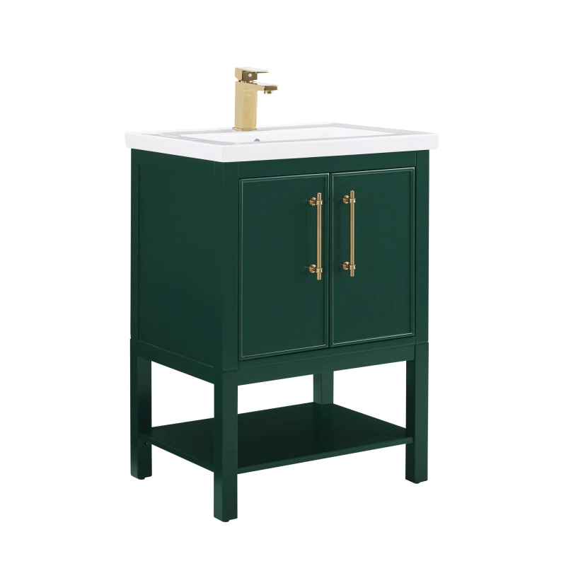 Taylor 24fg Taylor 24 Bathroom Vanity Ceramic Top In Forest Green 8