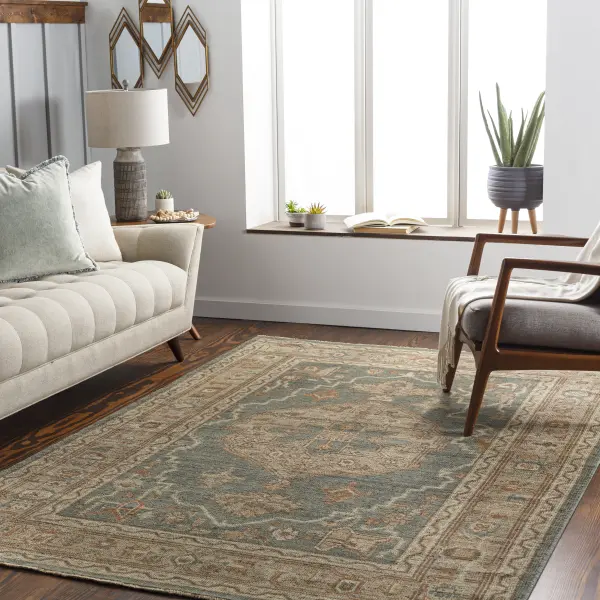 Reign Reg 2304 Dark Green Rug 2