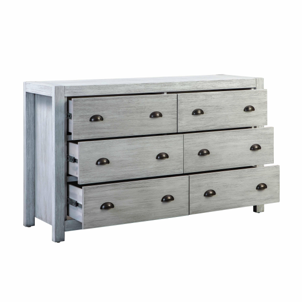 Ren B933 70 Asheville Gray Washed Wooden Dresser 3