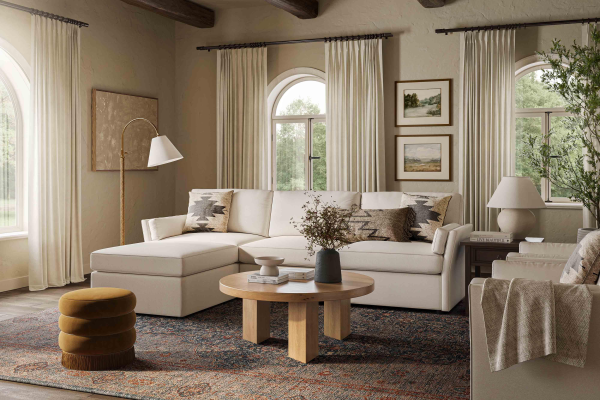 REN-L08610-SEC Catarina Cream Chaise Sectional