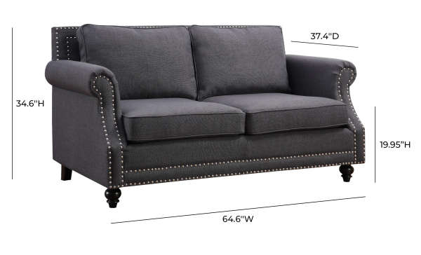 Tov 63801 2 Grey Camden Grey Linen Loveseat 9