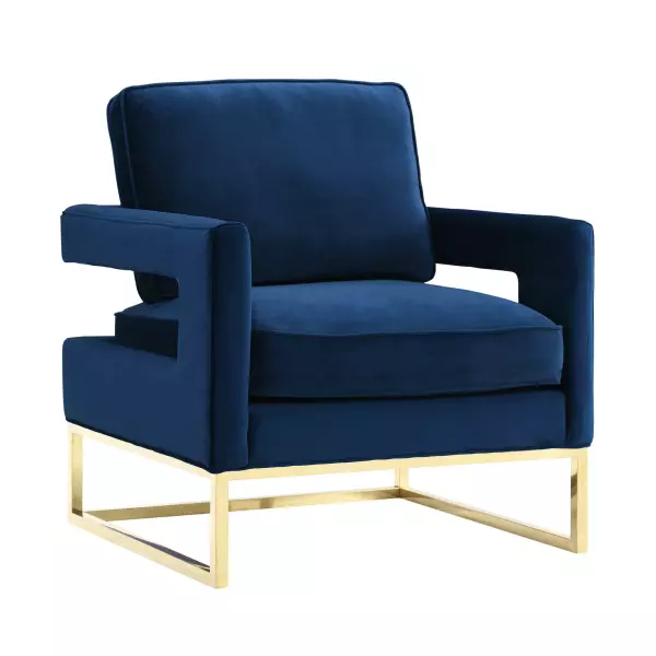 TOV-A91 Avery Navy Velvet Chair