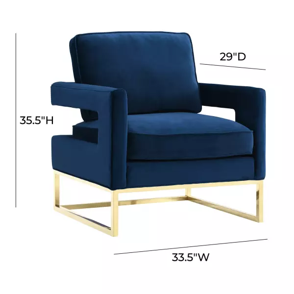 Tov A91 Avery Navy Velvet Chair 5