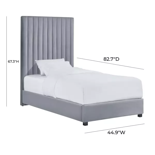Tov B126 Arabelle Grey Bed Twin 5