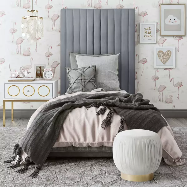 Tov B126 Arabelle Grey Bed Twin 6