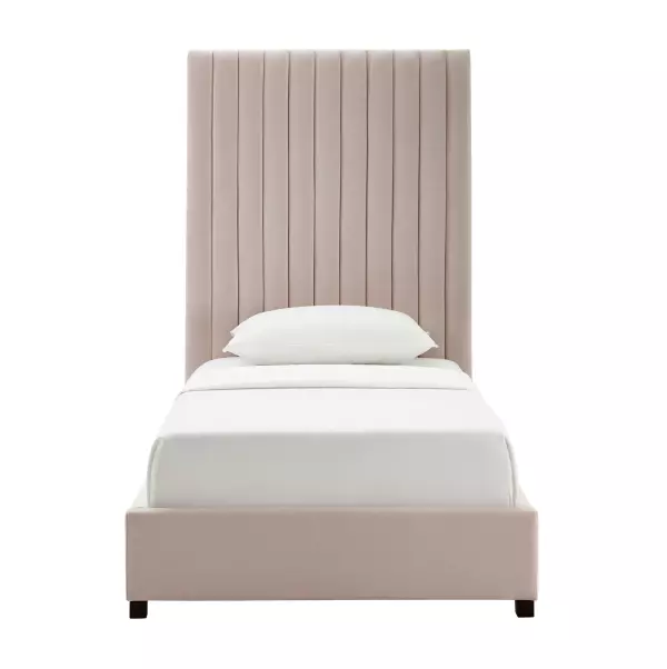 Tov B6333 Arabelle Blush Velvet Bed In Twin 2