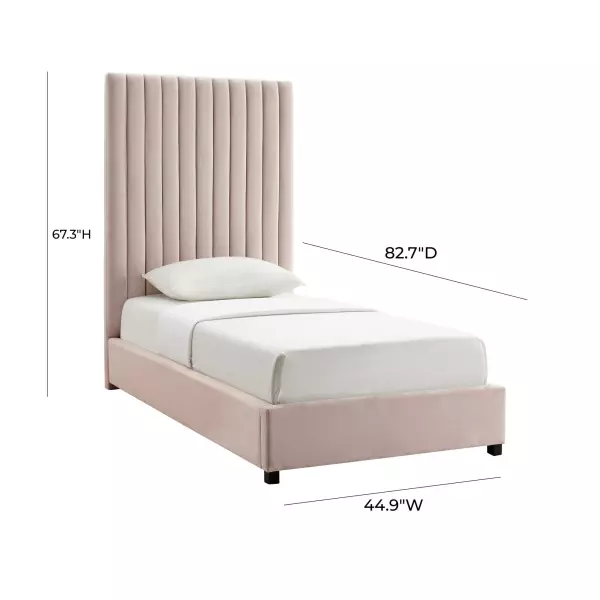 Tov B6333 Arabelle Blush Velvet Bed In Twin 5