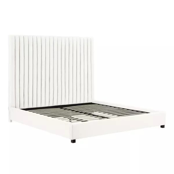 Tov B68251 Arabelle White Velvet Bed In Queen 3