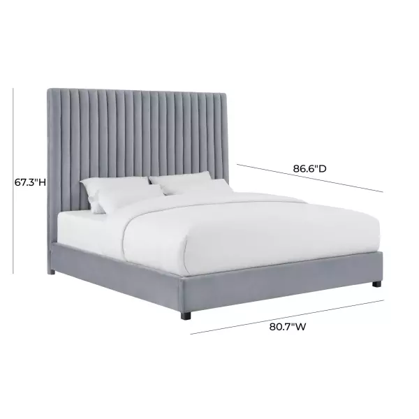 Tov B96 Arabelle Grey Bed In King 5