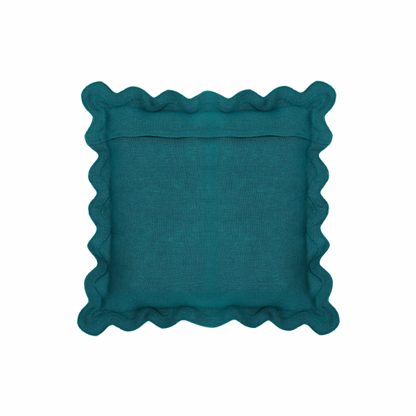 Tov C18605 Cover Scalloped Edge Blue And Pink Linen Throw Pillow 4
