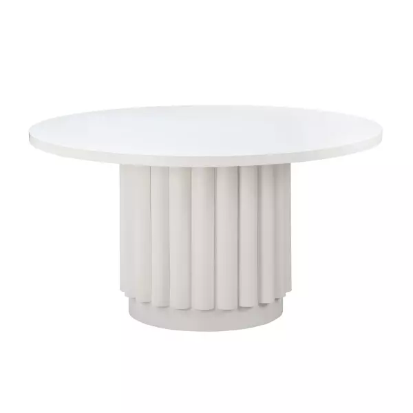 TOV-D44174 Kali 55" White Round Dining Table