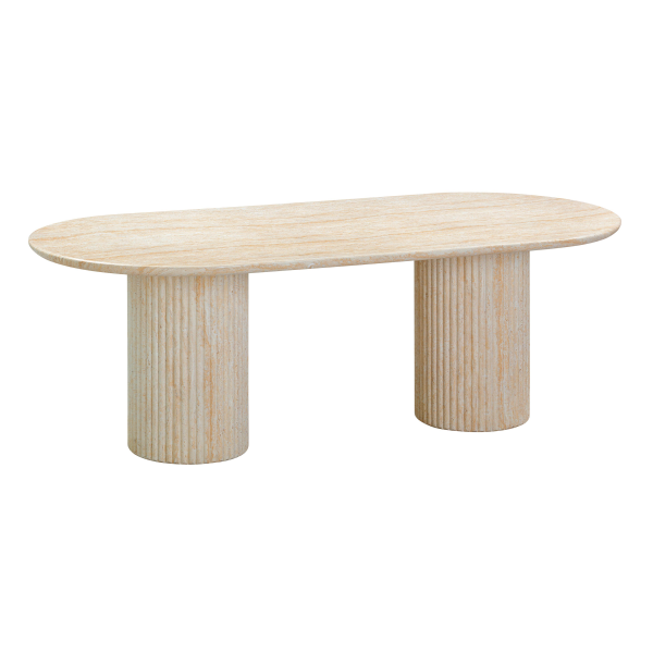 TOV-D54407 Brut Travertine Pattern Indoor/outdoor Dining Table