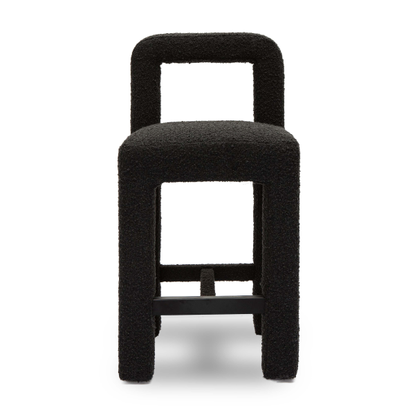 Tov D69040 Hazel Black Boucle Counter Stool 3