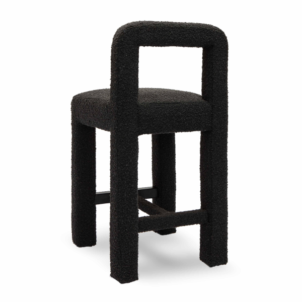 Tov D69040 Hazel Black Boucle Counter Stool 4