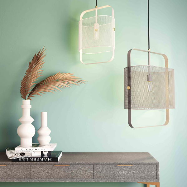 TOV-G18263 Klaus Large Grey Pendant