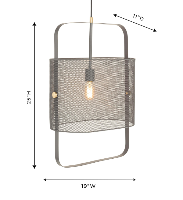 Tov G18263 Klaus Large Grey Pendant 8