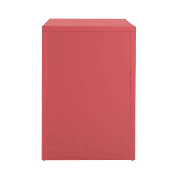 Tov H44179 Suzie Coral Pink Rattan Executive Desk 4