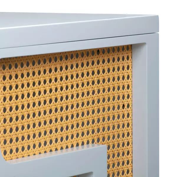 Tov H44182 Suzie Pastel Blue Rattan Executive Desk 6