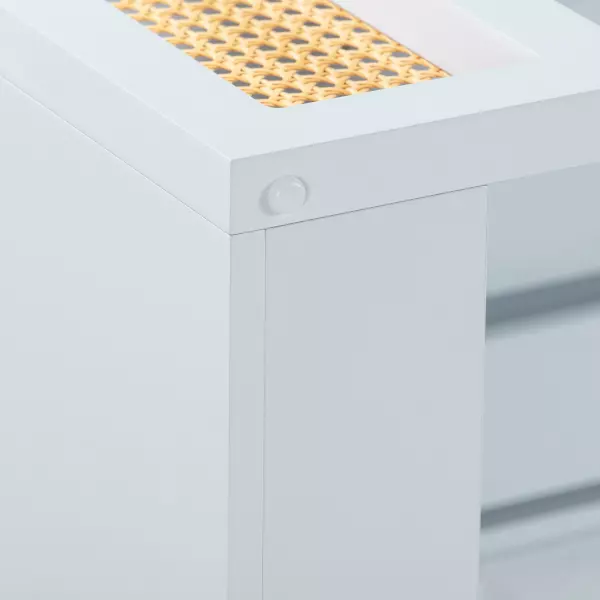 Tov H44182 Suzie Pastel Blue Rattan Executive Desk 8