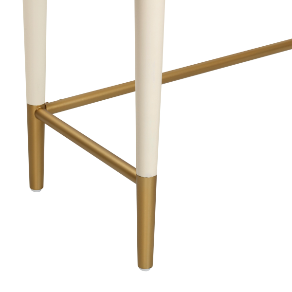 Tov H54270 Penelope Cream Vegan Leather Wrapped Vanity Desk 8