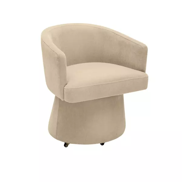 TOV-H68926 Kristen Taupe Rolling Desk Chair