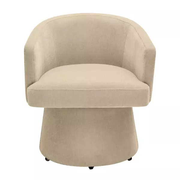 Tov H68926 Kristen Taupe Rolling Desk Chair 3