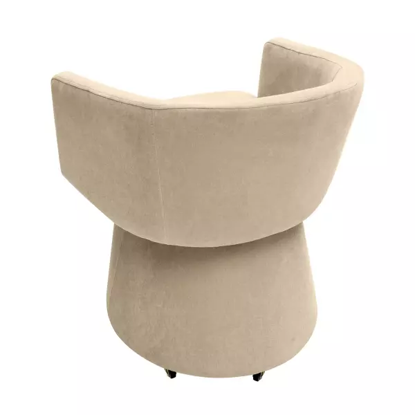 Tov H68926 Kristen Taupe Rolling Desk Chair 4