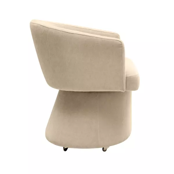 Tov H68926 Kristen Taupe Rolling Desk Chair 6