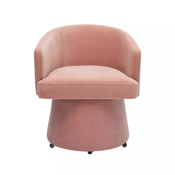 Tov H68927 Kristen Pink Rolling Desk Chair 3