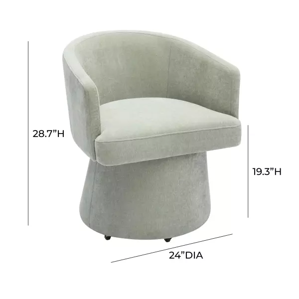 Tov H68928 Kristen Light Green Rolling Desk Chair 7