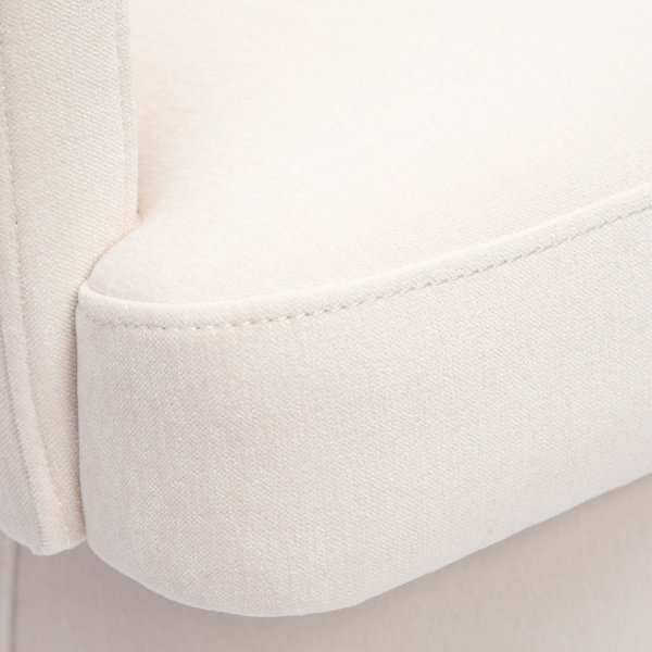 Tov H69159 Kristen Cream Upcycled Chenille Rolling Desk Chair 5