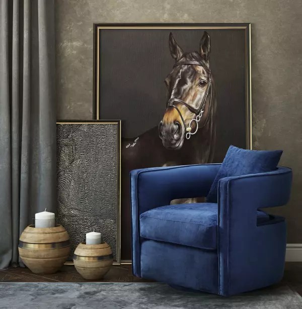 TOV-L6124 Kennedy Navy Swivel Chair