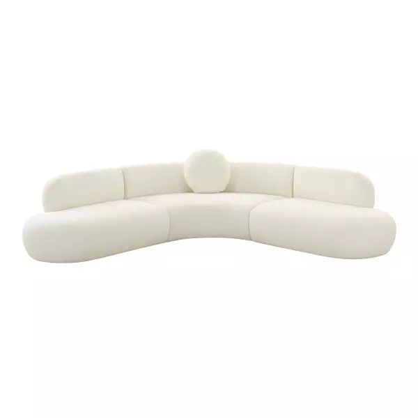 Tov L68655 Sec Broohah Cream Boucle Sectional 1