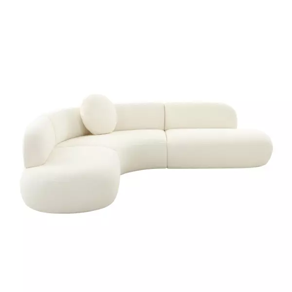TOV-L68655-SEC Broohah Cream Boucle Sectional